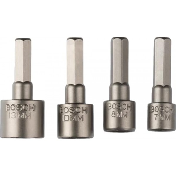 Bosch 2609255904 육각 섕크 아버가 포함된 소켓 스패너 세트(4개)