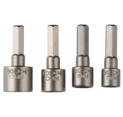 Bosch 2609255904 육각 섕크 아버가 포함된 소켓 스패너 세트(4개)