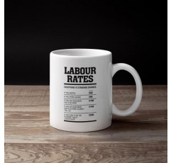 Vectorbomb 노동 가격 재미 찻잔 정비공 배관공 전기 빌더 | 배관공 전기 기술자 배관공 건축업자 | 유머 웃음 풍자 농담 금관 악기 코미디 웃긴 머그