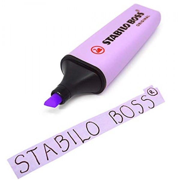 STABILO BOSS 오리지널 파스텔 하이라이터 마커 펜 - 6개 풀 세트 + 라일락 헤이즈