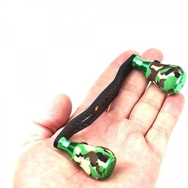 LIXADA 탄소 Baitcasting 트롤링 릴 핸들 왼쪽 오른쪽 초경량 낚시 릴 크랭크 탄소 섬유 낚시 릴 핸들 크랭크 액세서리