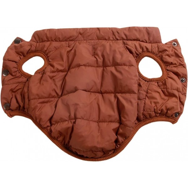 JoyDaog 2-Layer Fleece Lined Dog Jacket 매우 따뜻한 겨울 추운 날씨 Extra Soft 방풍 개 조끼, 브라운, L 대형 (1 팩) 레드, 브라운