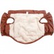 JoyDaog 2-Layer Fleece Lined Dog Jacket 매우 따뜻한 겨울 추운 날씨 Extra Soft 방풍 개 조끼, 브라운, L 대형 (1 팩) 레드, 브라운