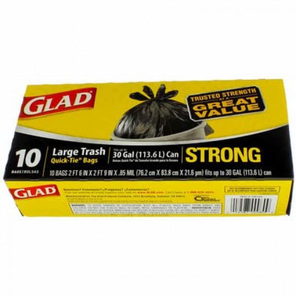 Clorox Sales Co 00079-80 30갤런 퀵 타이 쓰레기 봉투 - 10개