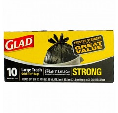 Clorox Sales Co 00079-80 30갤런 퀵 타이 쓰레기 봉투 - 10개