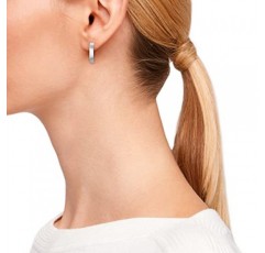 s.Oliver 2032523 여성용 크리올 귀걸이 스테인레스 스틸 2.6 cm 실버 주얼리 선물 상자에 들어있음, 스테인레스 스틸, 없음