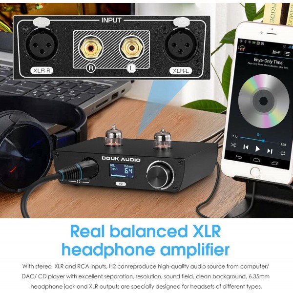 HiFi 진공관 헤드폰 앰프 홈 밸런스드 XLR 밸브 튜브 헤드폰 앰프