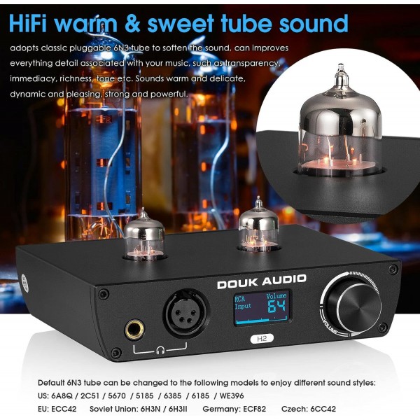 HiFi 진공관 헤드폰 앰프 홈 밸런스드 XLR 밸브 튜브 헤드폰 앰프