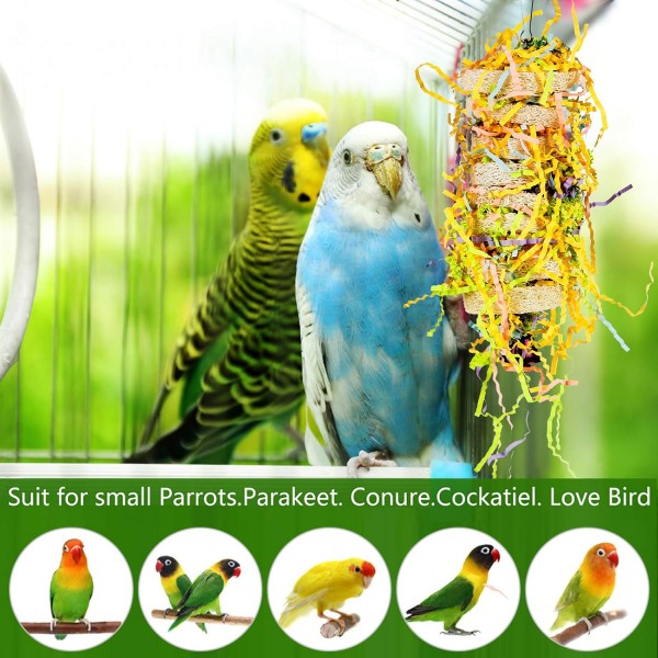 Heyu-lotus 5 pcs 새 촙 장난감 새 앵무새 씹기 매달려 장난감 앵무새 케이지 액세서리 작은 앵무새 cockatiel budgie 핀치