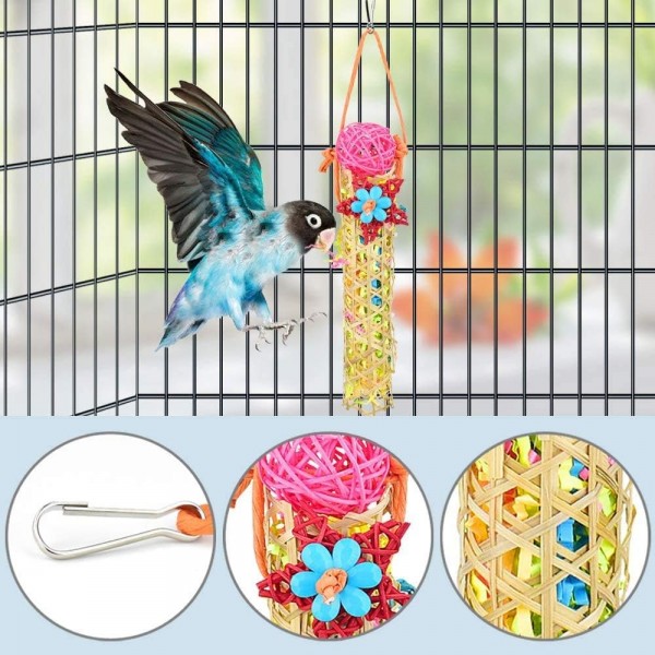 Heyu-lotus 5 pcs 새 촙 장난감 새 앵무새 씹기 매달려 장난감 앵무새 케이지 액세서리 작은 앵무새 cockatiel budgie 핀치