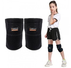 어린이를 위한 HUEGLO 댄스 무릎 패드, 어린이를 위한 부드러운 통기성 무릎 패드 주니어 청소년 무릎 보호, 춤을 위한 무릎 지원 달리기 하이킹 농구 배구 무릎 패드 소