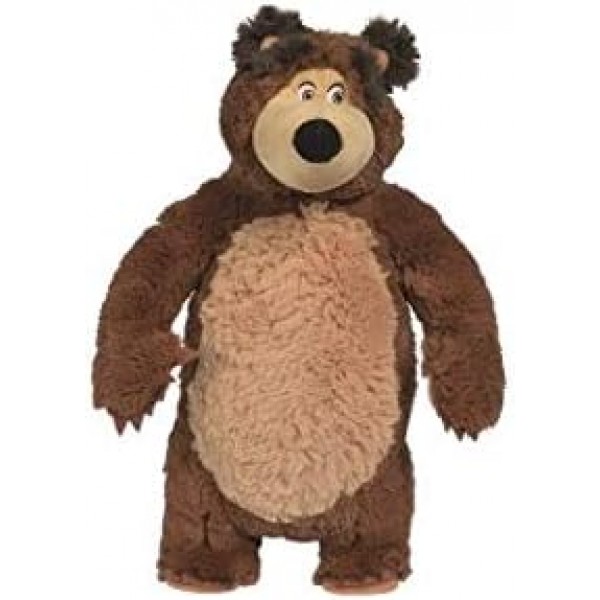 심바 - 마샤와 곰, 109301016009, 3세, 인형 세트 23 cm, 부드러운 몸과 봉제 곰 43 cm, 다리 있음