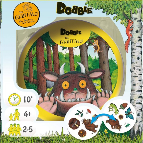Asmodee , Dobble Gruffalo, 카드 게임, 6세 이상, 2-8인용, 플레이 시간 15분 d. 도블 키즈 Grüffelo
