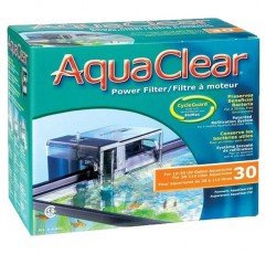 AquaClear Power Filter 30 수족관 외부 필터 클립온 필터, 38L ~ 114L, 6W 수족관용