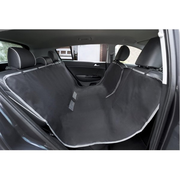 Cuties & FRIENDS 뒷좌석 보호용 자동차 커버, 개 운송에 이상적, 방수 카시트 보호 매트, 가방 포함, 135 x 160 cm, 블랙/무연탄