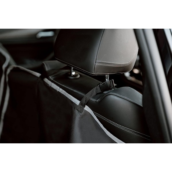 Cuties & FRIENDS 뒷좌석 보호용 자동차 커버, 개 운송에 이상적, 방수 카시트 보호 매트, 가방 포함, 135 x 160 cm, 블랙/무연탄