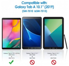 Lspcase 갤럭시 탭 A 10.1 인치 2019 케이스 PU 가죽 플립 케이스 커버 삼성 갤럭시 탭 A 10.1 SM-T510 / SM-T515 Baby Elephant 용 카드 슬롯이있는 마그네틱 스탠드 백 태블릿 보호 케