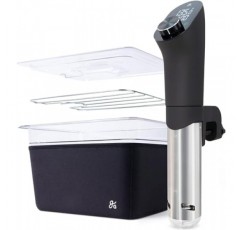 Greater Goods Pro Sous Vide 키트 - 1100와트, 강력하고 정밀한 Sous Vide 쿠커 및 프리미엄, Sous Vide 랙, 뚜껑 및 네오프렌 슬리브가 포함된 플라스틱 용기 | 세인트루이스에서 디