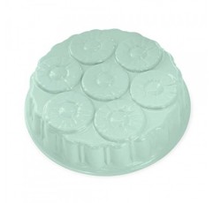 Nordic Ware 케이크 팬 파인애플 거꾸로 뒤집기, 8컵, 바다 유리
