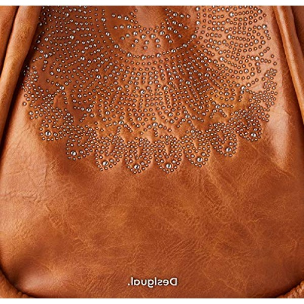 Desigual 여성용 PU 숄더백, 화이트, U EU, 화이트