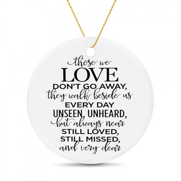 우리가 사랑하는 사람들은 떠나지 마세요 크리스마스 장식품 2023 엄마 아빠 아들 딸 슬픔 사별 기념 선물 기념 장식의 상실을 기념하여 기념 선물
