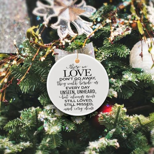 우리가 사랑하는 사람들은 떠나지 마세요 크리스마스 장식품 2023 엄마 아빠 아들 딸 슬픔 사별 기념 선물 기념 장식의 상실을 기념하여 기념 선물