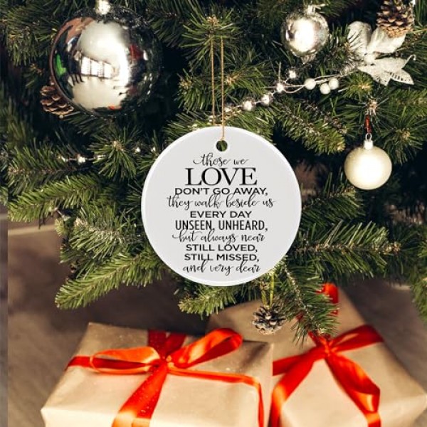 우리가 사랑하는 사람들은 떠나지 마세요 크리스마스 장식품 2023 엄마 아빠 아들 딸 슬픔 사별 기념 선물 기념 장식의 상실을 기념하여 기념 선물