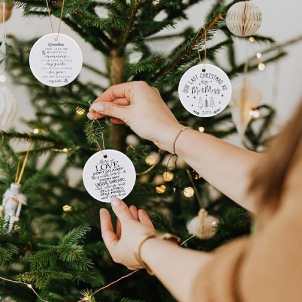 우리가 사랑하는 사람들은 떠나지 마세요 크리스마스 장식품 2023 엄마 아빠 아들 딸 슬픔 사별 기념 선물 기념 장식의 상실을 기념하여 기념 선물