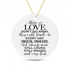 우리가 사랑하는 사람들은 떠나지 마세요 크리스마스 장식품 2023 엄마 아빠 아들 딸 슬픔 사별 기념 선물 기념 장식의 상실을 기념하여 기념 선물