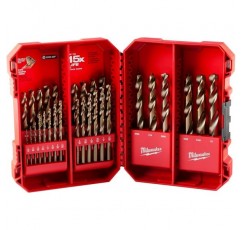 밀워키 전동 공구 48-89-2332 29피스 코발트 헬릭스 드릴 비트 세트, 레드
