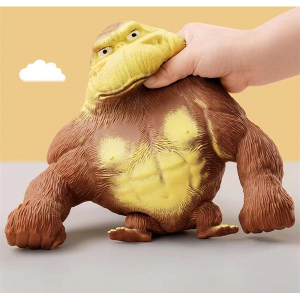 swirga 2023 Squishy Monkey Toy Tiktok for Kids and Adults, Decompress and Squeeze, Original Monkee Toy, Gorilla Stress Toy, Gorilla Figure Toys, Stress Relief Toys for Adults, 불안, 웃긴, 빨간색(대형)