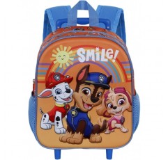 Paw Patrol Paweome-Small 3D Wheeled Backpack, 오렌지