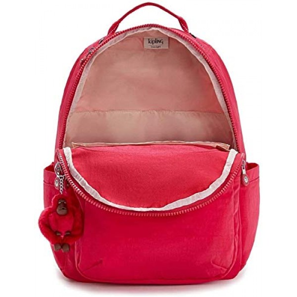 Kipling SEOUL, 노트북 보호 기능이 있는 라지 백팩 15인치, 44cm, 27L, 0.65kg, 트루핑크 트루핑크 프리사이즈