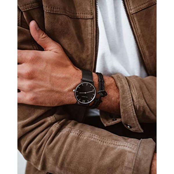 Paul Hewitt Phrep 남여 공용 앵커 팔찌, 앵커가 있는 나일론 해상 로프 팔찌, IP 스테인레스 스틸로 제작, 사용자 정의 가능, 스테인레스 스틸