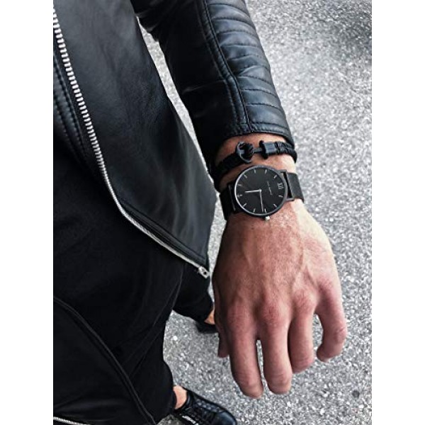 Paul Hewitt Phrep 남여 공용 앵커 팔찌, 앵커가 있는 나일론 해상 로프 팔찌, IP 스테인레스 스틸로 제작, 사용자 정의 가능, 스테인레스 스틸