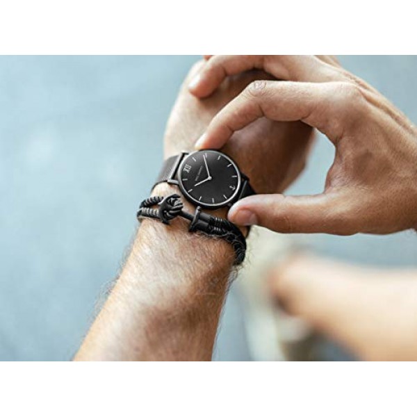 Paul Hewitt Phrep 남여 공용 앵커 팔찌, 앵커가 있는 나일론 해상 로프 팔찌, IP 스테인레스 스틸로 제작, 사용자 정의 가능, 스테인레스 스틸