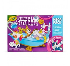 Crayola Scribble Scrubbie Pets 메가 세트 2.0, 색칠 장난감, 소녀 및 소년을 위한 어린이 선물, 3, 4, 5, 6세 블루 메가 팩