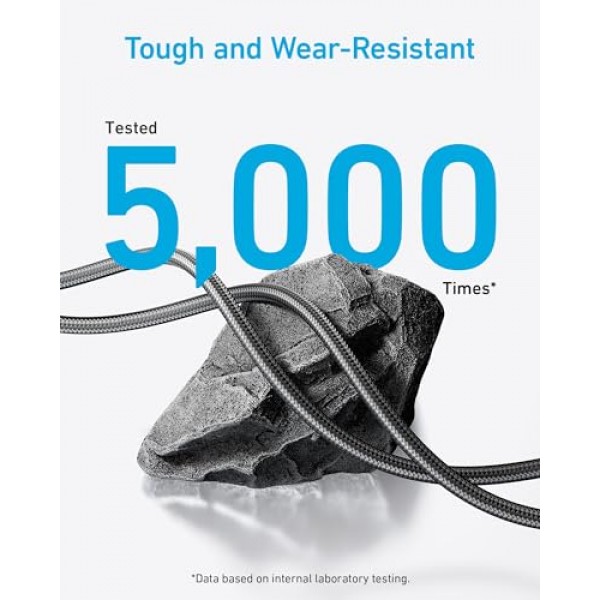 Anker USB C 케이블 직각, 2팩 6피트 USB-A ~ 90도 USB-C 편조 충전 코드, Samsung Galaxy Note 10 Note 9 / S10+ S10,LG V30(USB 2.0, 검정색)용 내구성 있는 C형 케이블