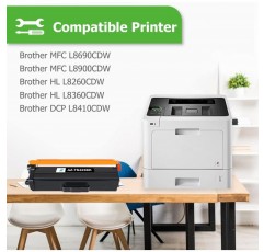 Brother TN423 TN-423 TN421 MFC-L8690CDW HL-L8260CDW DCP-L8410CDW HL-L8360CDW MFC L8690CDW MFC-L8900CDW(블랙 시안 4 옐로우 마젠타)용 Aztech 호환 토너 카트리지 교체,