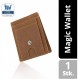 Noah Noir Slim Wallet with Magnet and Coin Pocket (9 Card Slots) 지갑 남성용 (돌핀) 브라운