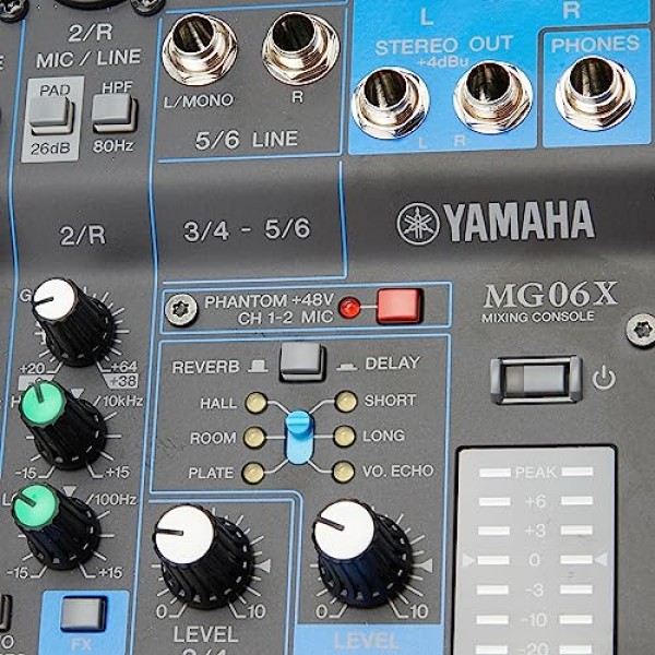 YAMAHA 6채널 믹싱 콘솔 디지털 이펙트 내장 MG06X