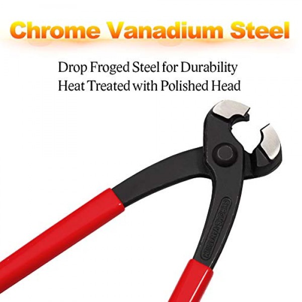 SPEEDWOX 9인치 이어 클램프 플라이어 전면 및 측면 조 핀치 클램프 플라이어 이어 클램프 집게 압착 도구 이어 호스 클램프 도구 클램프 핀서 클램프 압착 도구 네일 풀