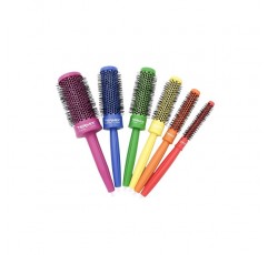 LGTB 깃발의 다양성과 자유에서 영감을 받은 이온화 섬유와 인조 가죽 프라이드 파우치가 있는 Termix C 라믹 프라이드 라운드 세라믹 헤어브러시(6개들이)