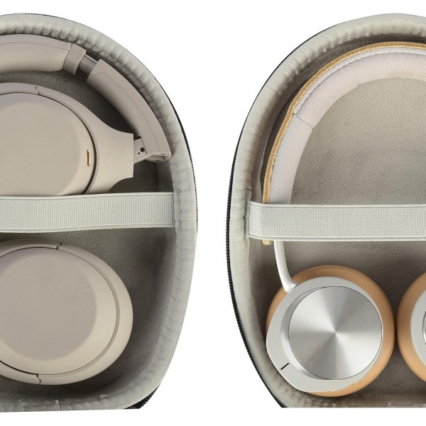 Bose QuietComfort QC35 II, QC25, QC15 헤드폰용 Geekria 케이스 헤드폰, Bose 어라운드이어 AE2w, AE2i, AE2, AE, 보호 케이스, 하드 운반 케이스 회색 줄무늬