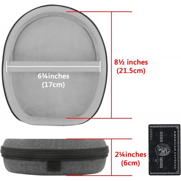 Bose QuietComfort QC35 II, QC25, QC15 헤드폰용 Geekria 케이스 헤드폰, Bose 어라운드이어 AE2w, AE2i, AE2, AE, 보호 케이스, 하드 운반 케이스 회색 줄무늬