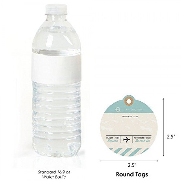 World Awaits - 여행 테마 파티 호의 선물 태그(20개 세트)