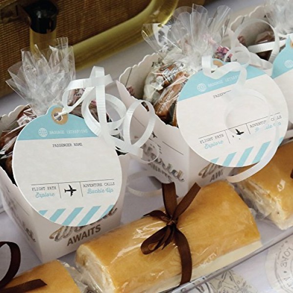 World Awaits - 여행 테마 파티 호의 선물 태그(20개 세트)