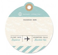 World Awaits - 여행 테마 파티 호의 선물 태그(20개 세트)