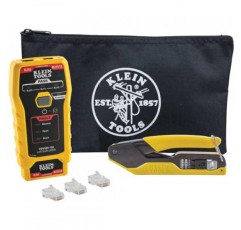 Klein Tools VDV026-813 RJ45 이더넷 케이블 테스터 및 크림퍼 키트, 패스스루 기술, Cat5e/CAT6 데이터 애플리케이션용 커넥터 포함, 50개 팩