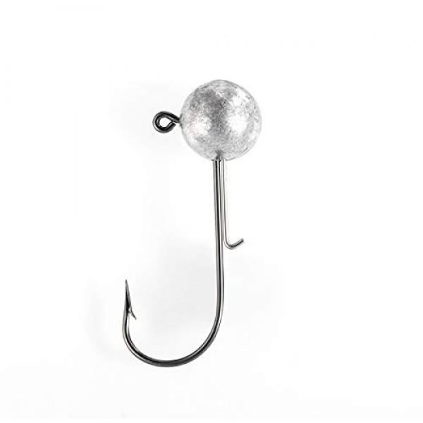 1/8온스 라운드 지그 헤드 3/16온스 1/4온스 3/8온스 1/2온스 낚시 지그 바닷물 민물 지그 후크 세트 배스 송어 낚시 액세서리용 지그 헤드 후크 베이스 낚시 미끼 키트 10